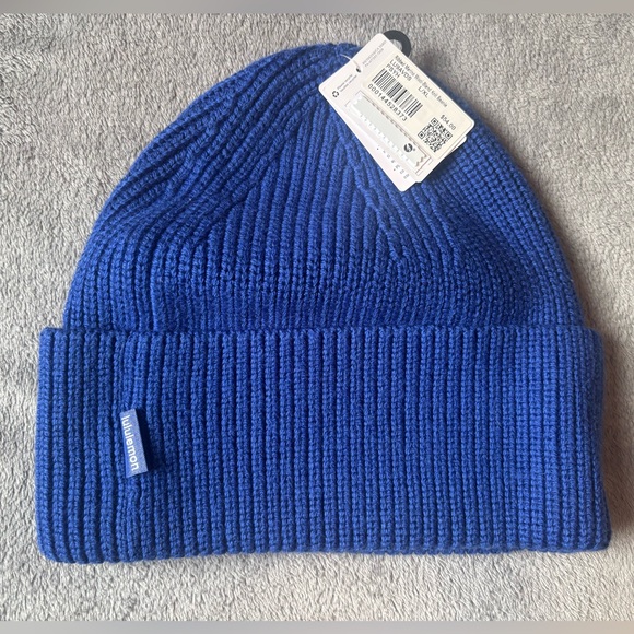 Lululemon Ribbed Marino Wool Blend Knit Beanie - Psychic- L/XL - Picture 1 of 4